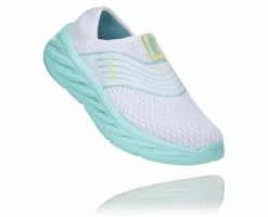 Hoka Women's Ora Recovery Shoe (WBTN - White/Blue Tint)