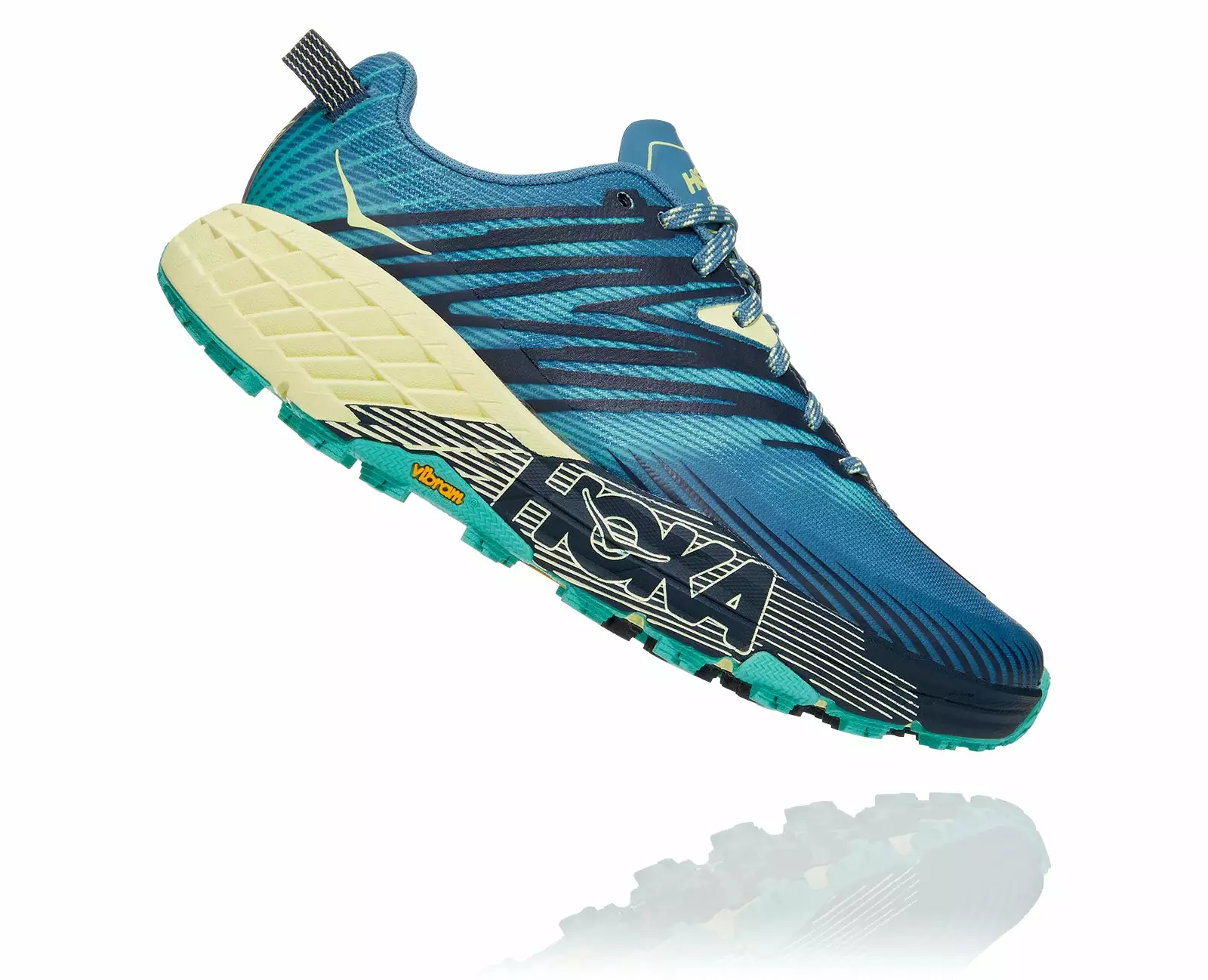 Hoka Women's Speedgoat 4 (PBLG - Provincial Blue/Luminary Green) 4 Hoka Women's Speedgoat 4 (PBLG - Provincial Blue/Luminary Green) - Image 2
