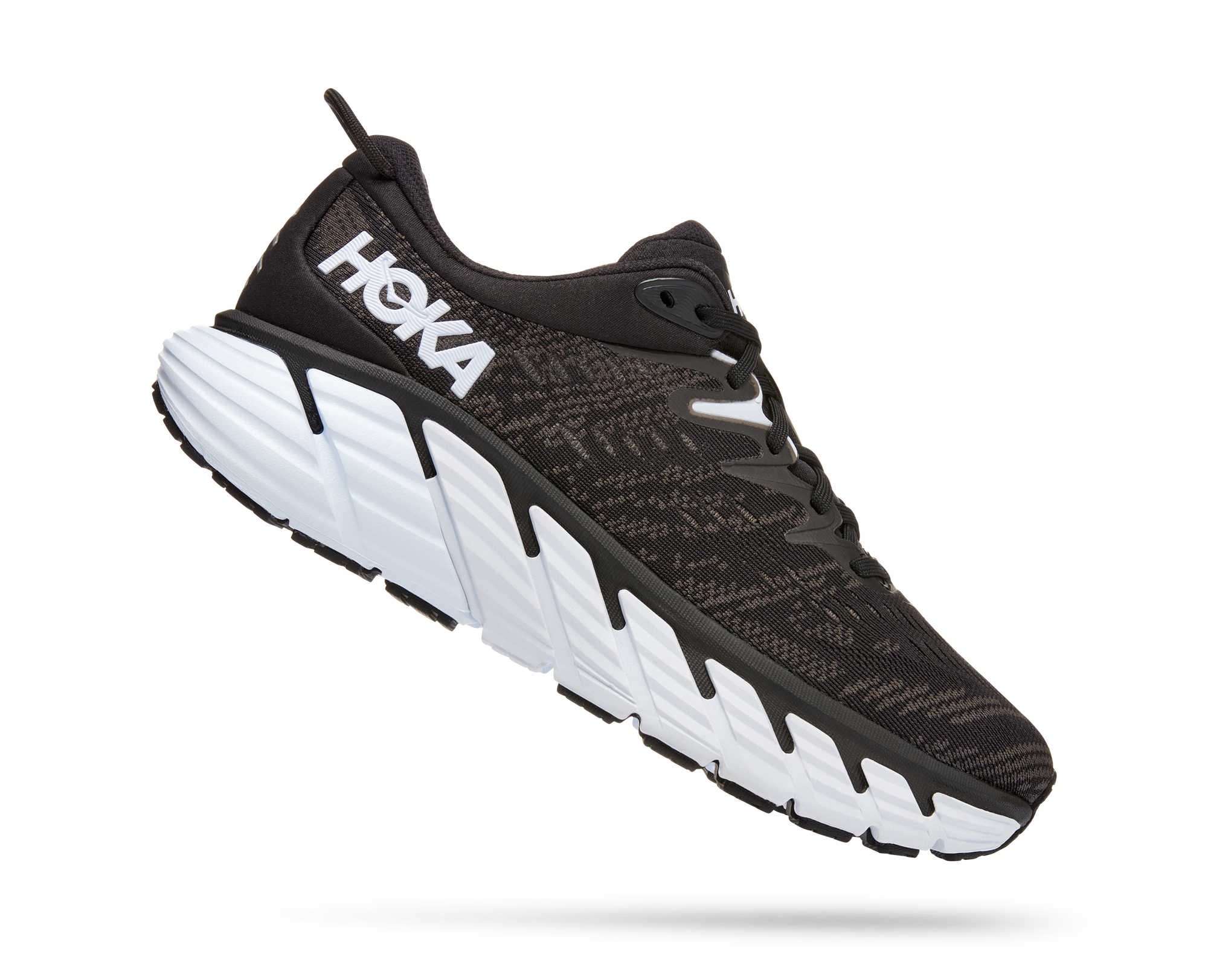 Hoka Women's Gaviota 4 D WIDE (BWHT - Black/White) 4 Hoka Women's Gaviota 4 D WIDE (BWHT - Black/White) - Image 2