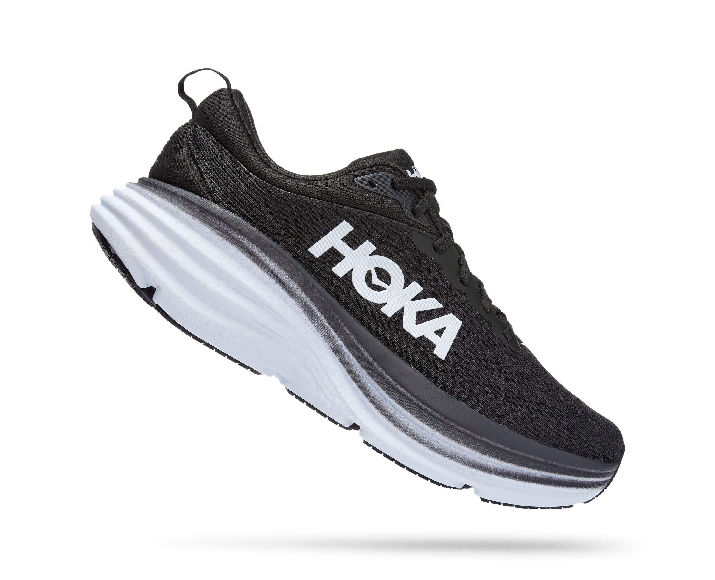Hoka Men's Bondi 8 (BWHT - Black/White) 4 Hoka Men's Bondi 8 (BWHT - Black/White) - Image 2