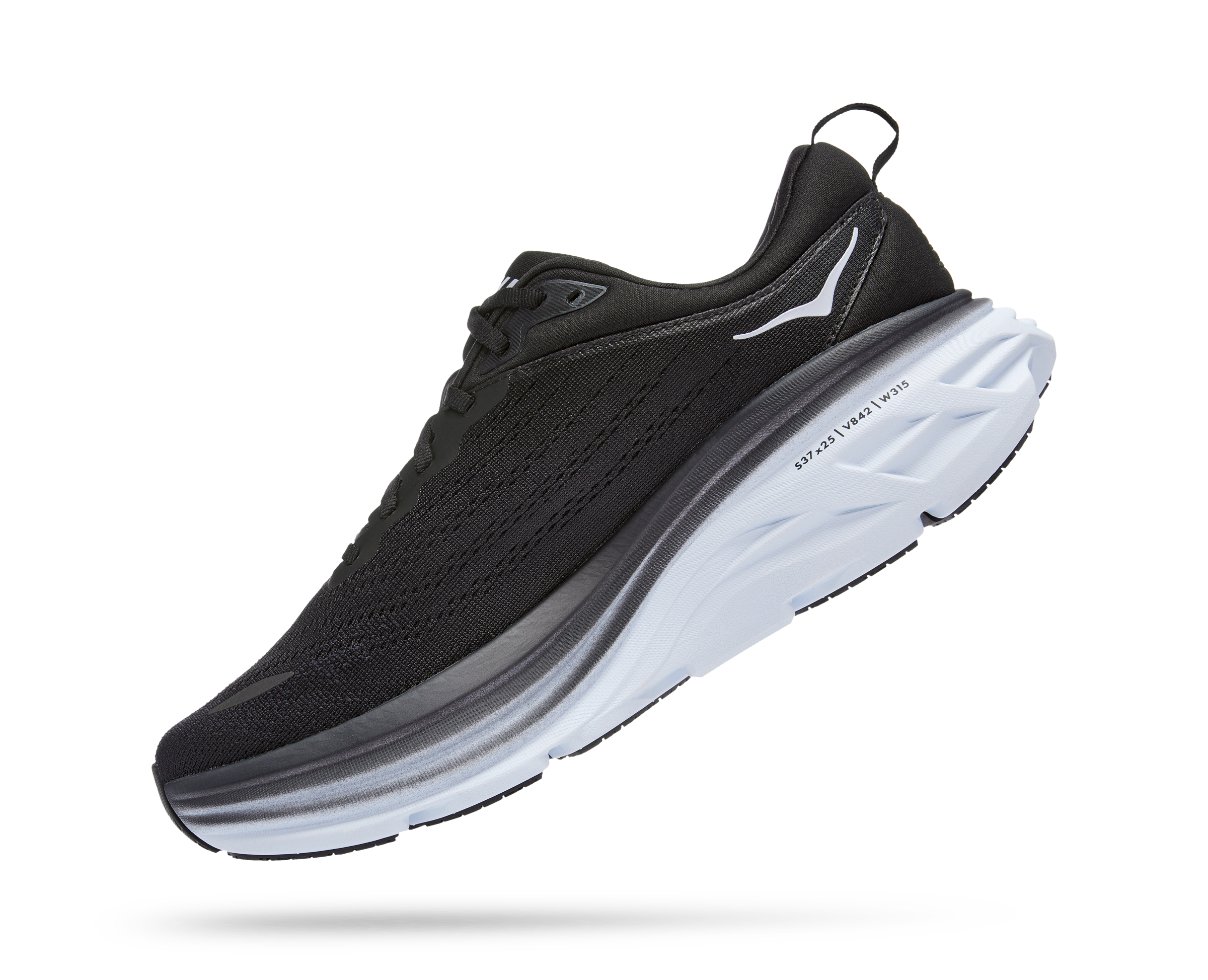 Hoka Men's Bondi 8 (BWHT - Black/White) 6 Hoka Men's Bondi 8 (BWHT - Black/White) - Image 4
