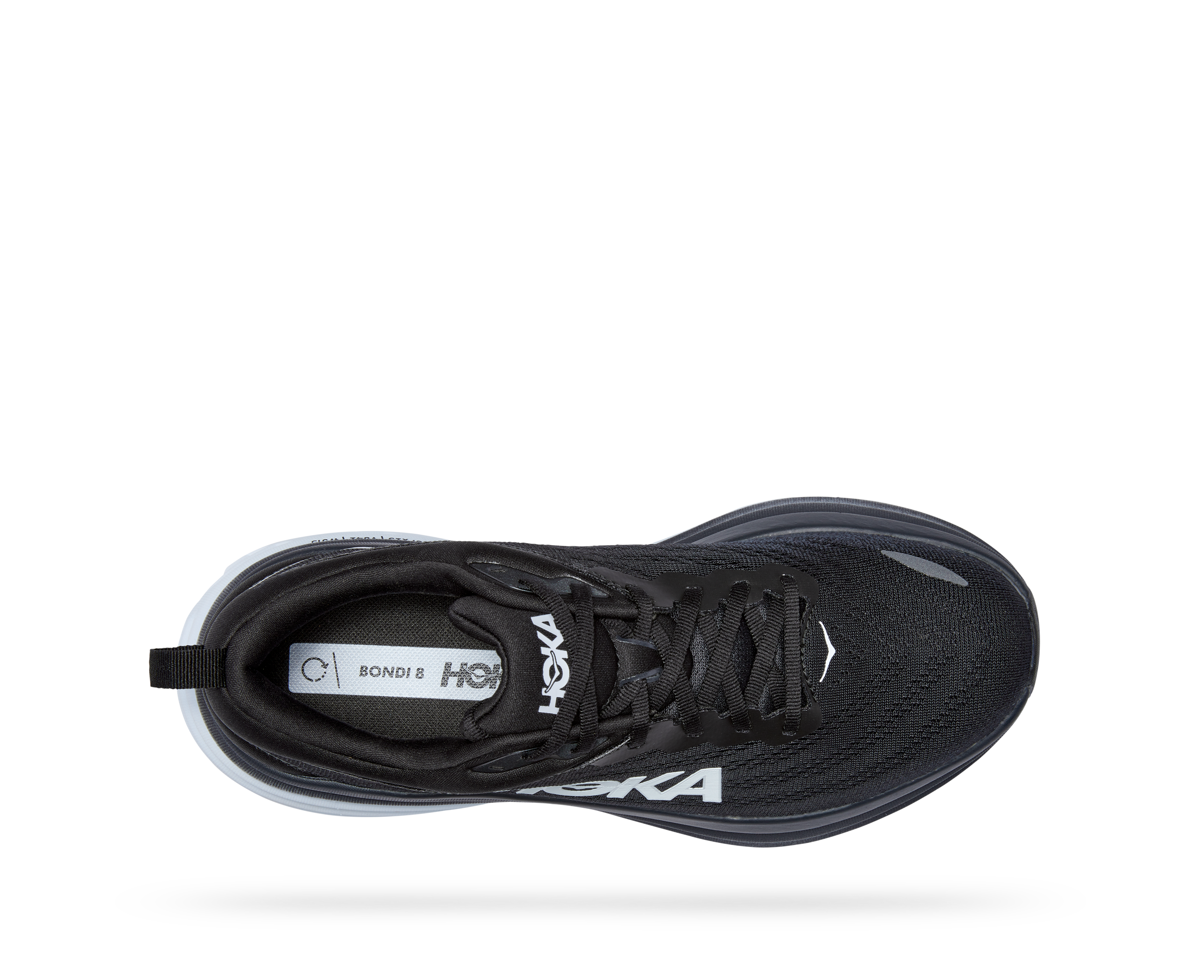 Hoka Men's Bondi 8 (BWHT - Black/White) 7 Hoka Men's Bondi 8 (BWHT - Black/White) - Image 5