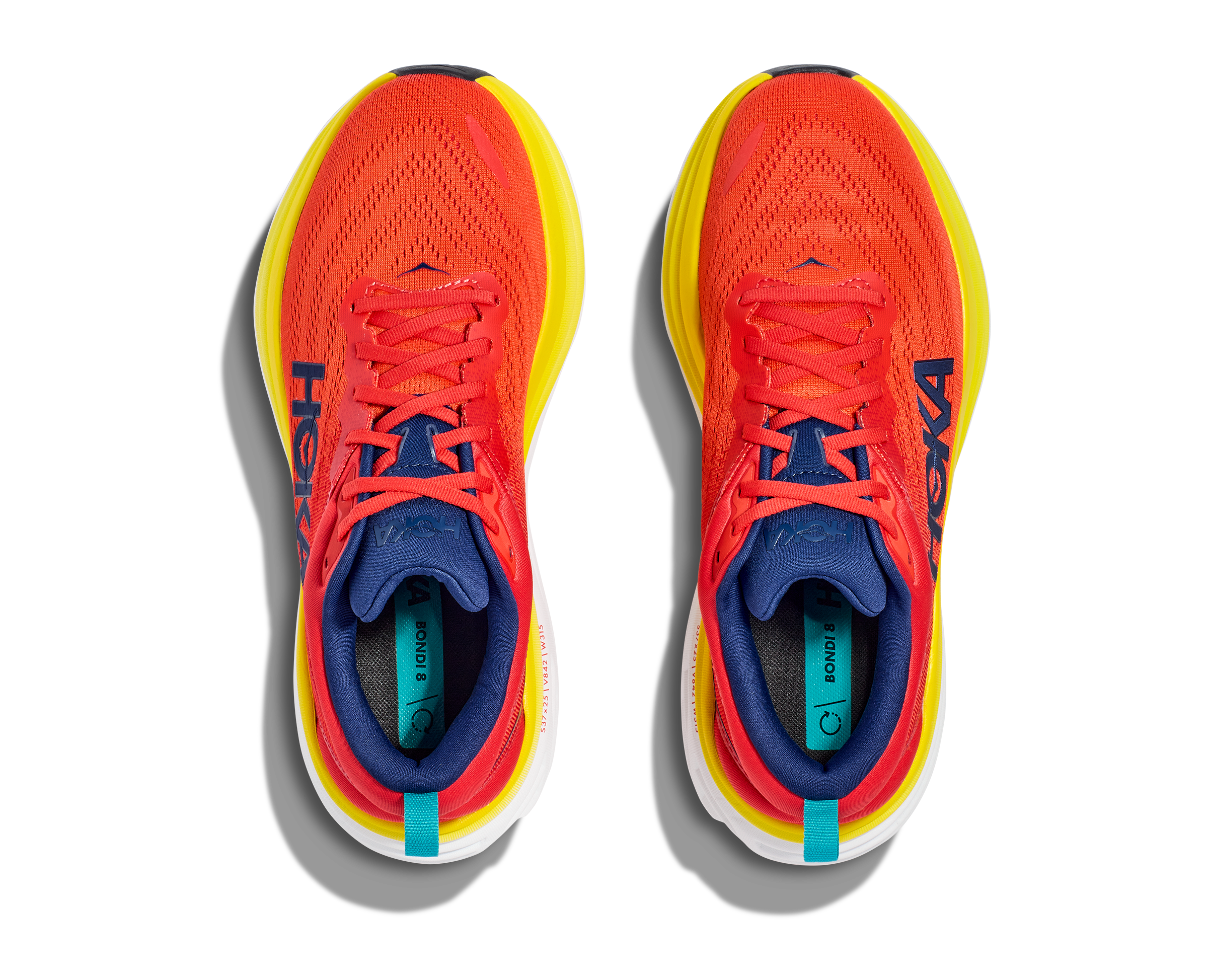 Hoka Men's Bondi 8 (RAFL - Red Alert/Flame) 10 Hoka Men's Bondi 8 (RAFL - Red Alert/Flame) - Image 8