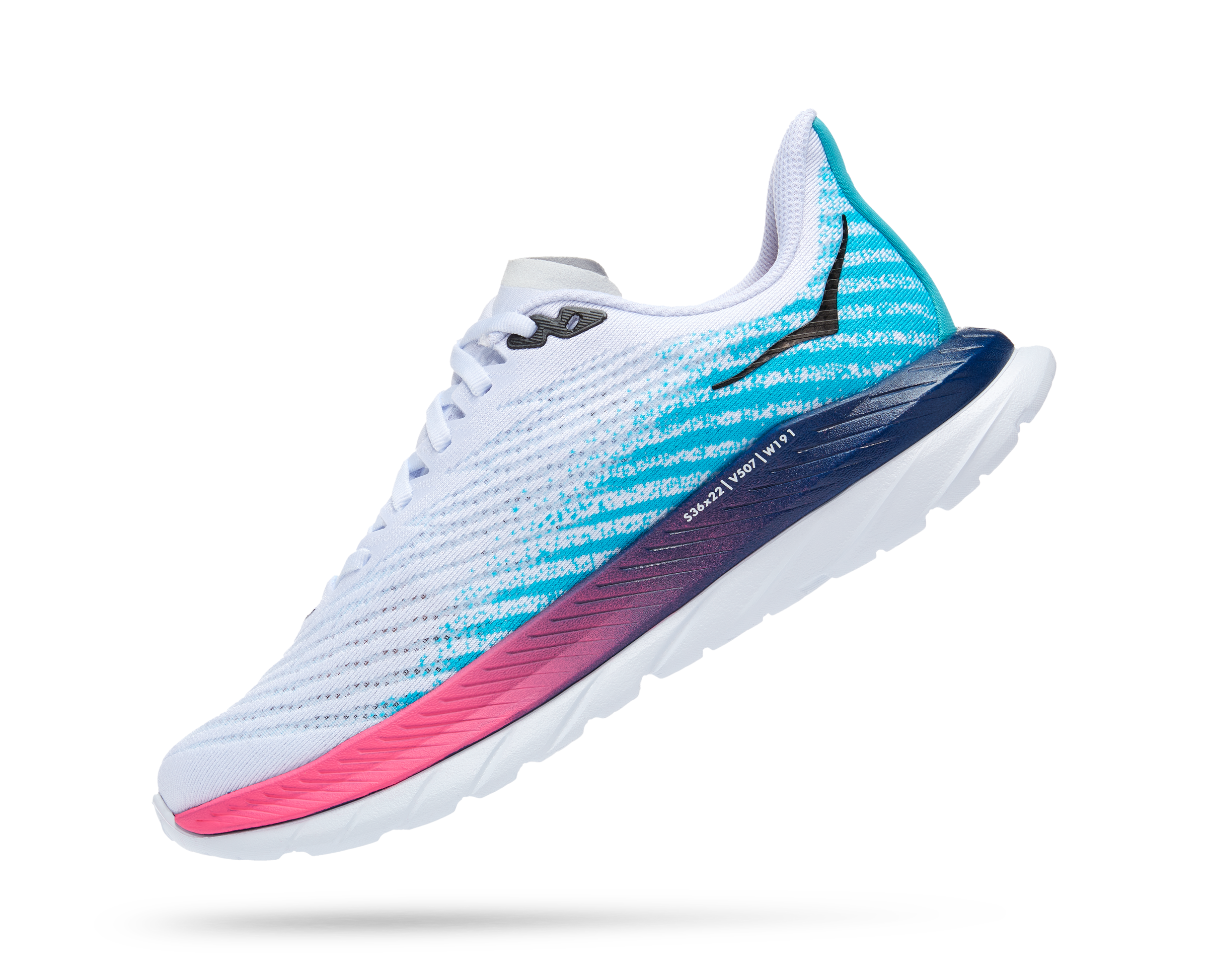 Hoka Women's Mach 5 (WSBB - White/Scuba Blue) 6 Hoka Women's Mach 5 (WSBB - White/Scuba Blue) - Image 4