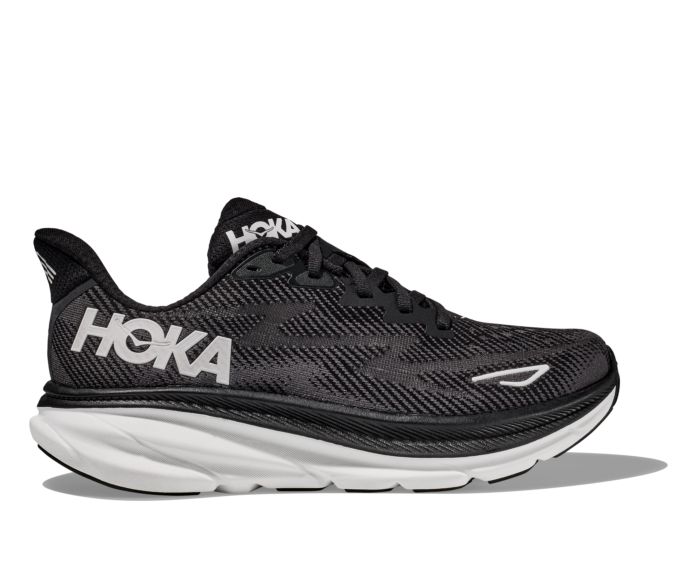 Hoka Men's Clifton 9 WIDE (BWHT - Black/White) 3 Hoka Men's Clifton 9 WIDE (BWHT - Black/White)