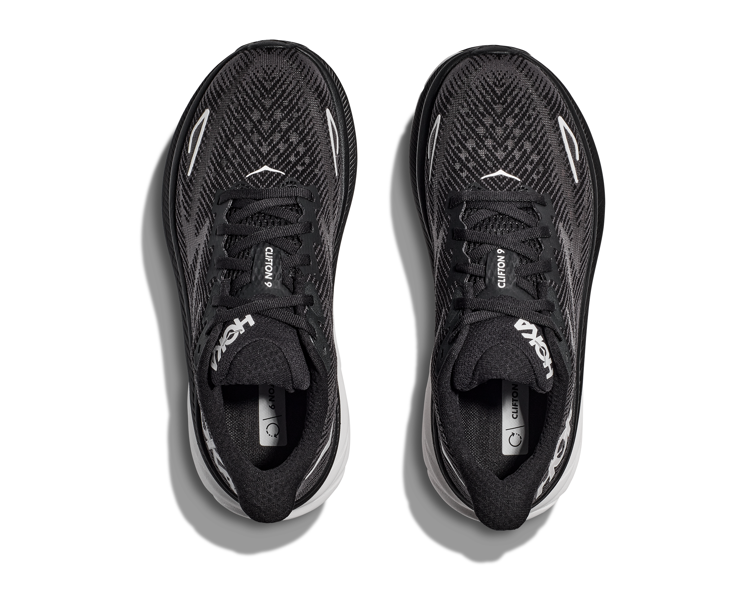 Hoka Men's Clifton 9 (BWHT - Black/White) 7 Hoka Men's Clifton 9 (BWHT - Black/White) - Image 5