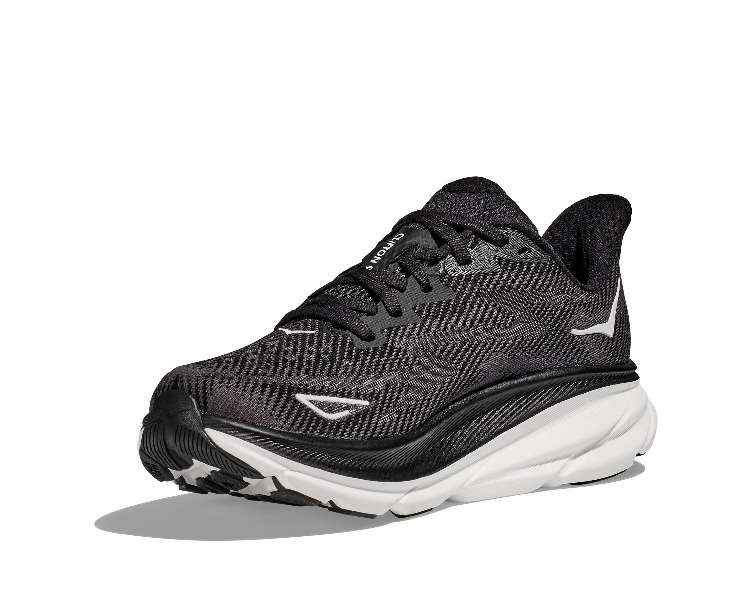 Hoka Men's Clifton 9 WIDE (BWHT - Black/White) 6 Hoka Men's Clifton 9 WIDE (BWHT - Black/White) - Image 4