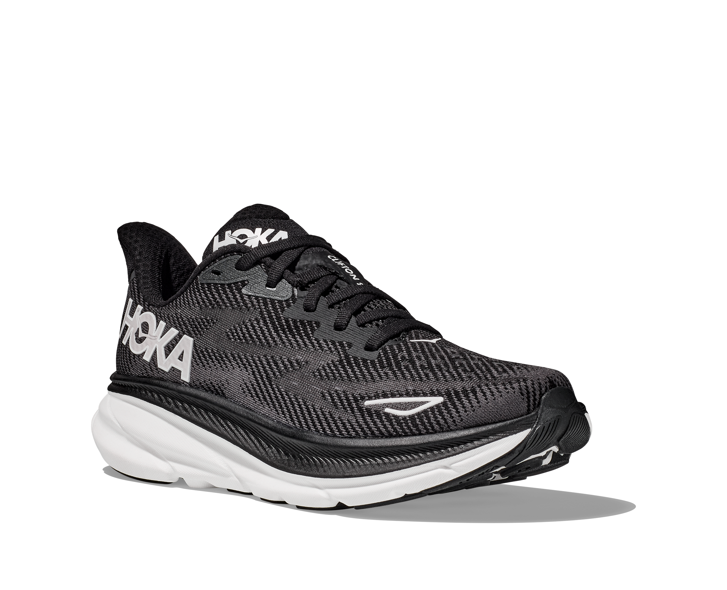 Hoka Men's Clifton 9 (BWHT - Black/White) 5 Hoka Men's Clifton 9 (BWHT - Black/White) - Image 3
