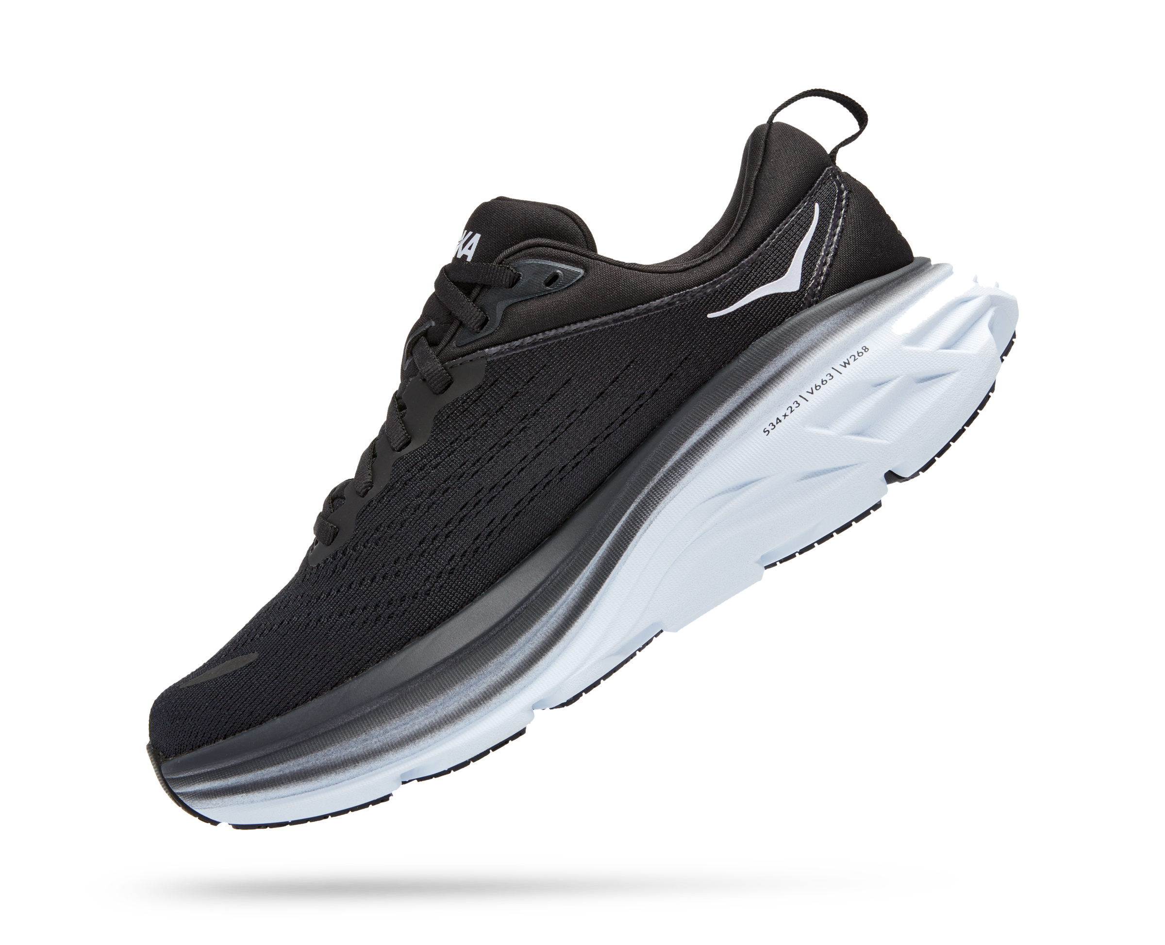 Hoka Women's Bondi 8 (BWHT - Black/White) 6 Hoka Women's Bondi 8 (BWHT - Black/White) - Image 4